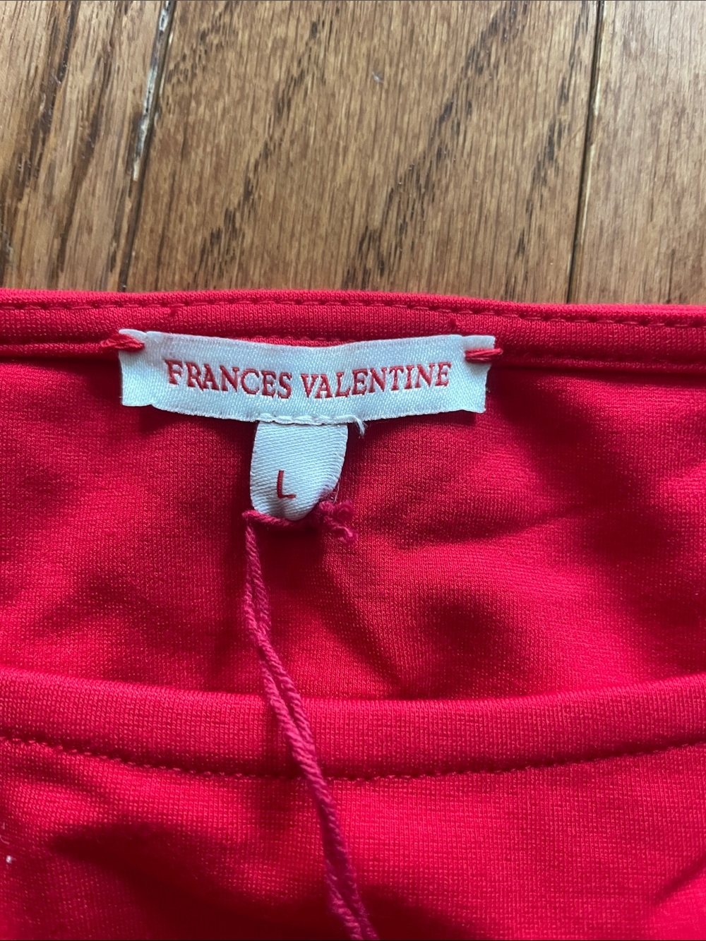 Frances Valentine Red Whitney Wrap Dress Women’s Sz Large NWT - Picture 10 of 16